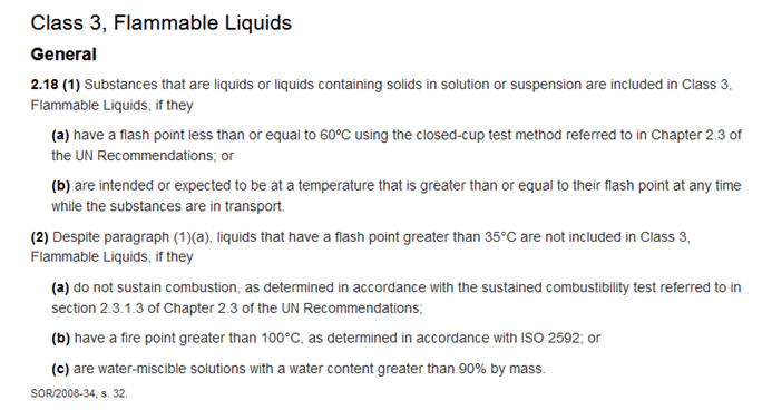 Transportation of Dangerous Goods